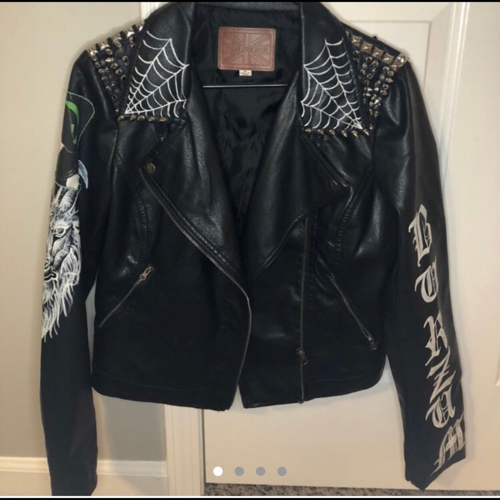Handmade faux leather jacket